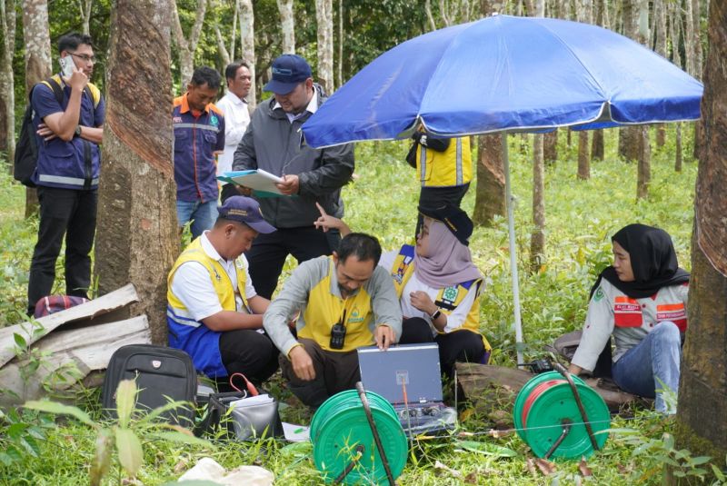 Dorong Ketahanan Pangan, BWS Kalimantan III Lakukan Survei Uji Geolistrik Sumur Bor Di Simpang Tiga